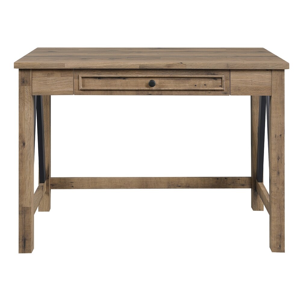 Quinton Writing Desk with Drawer in Salvage Oak