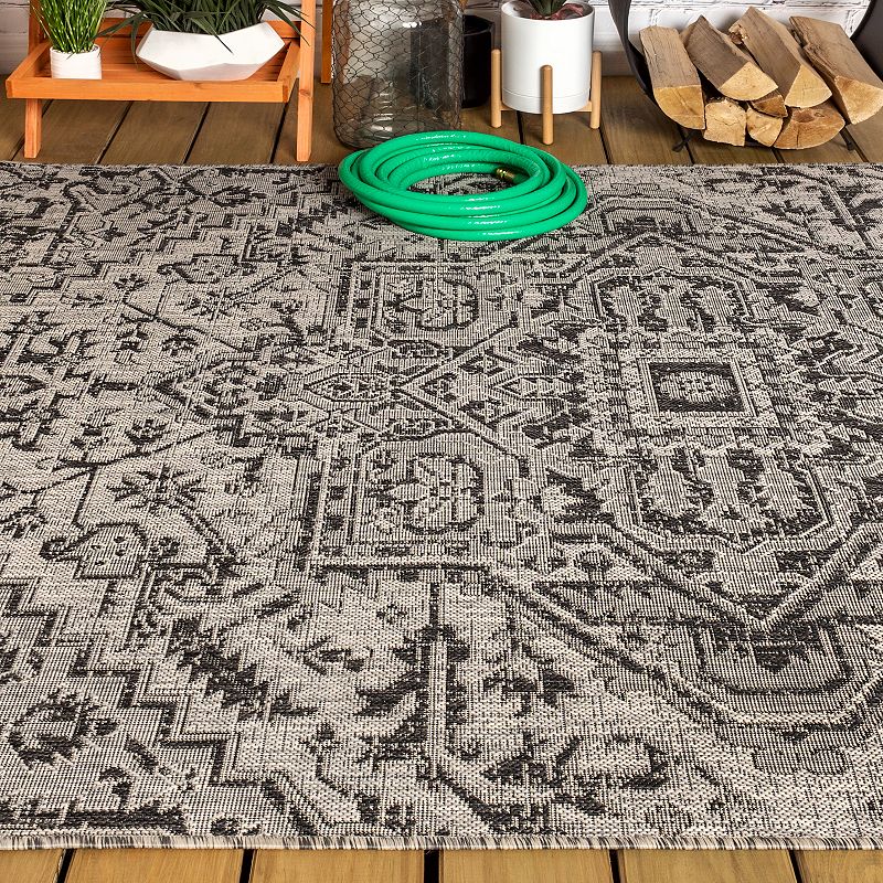 Estrella Bohemian Medallion Textured Weave Indoor/outdoor Area Rug