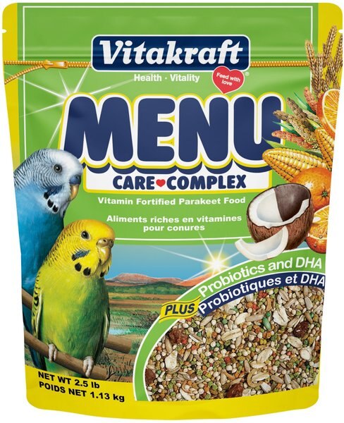 Vitakraft Menu Premium Vitamin-Fortified Parakeet Food， 2.5-lb bag