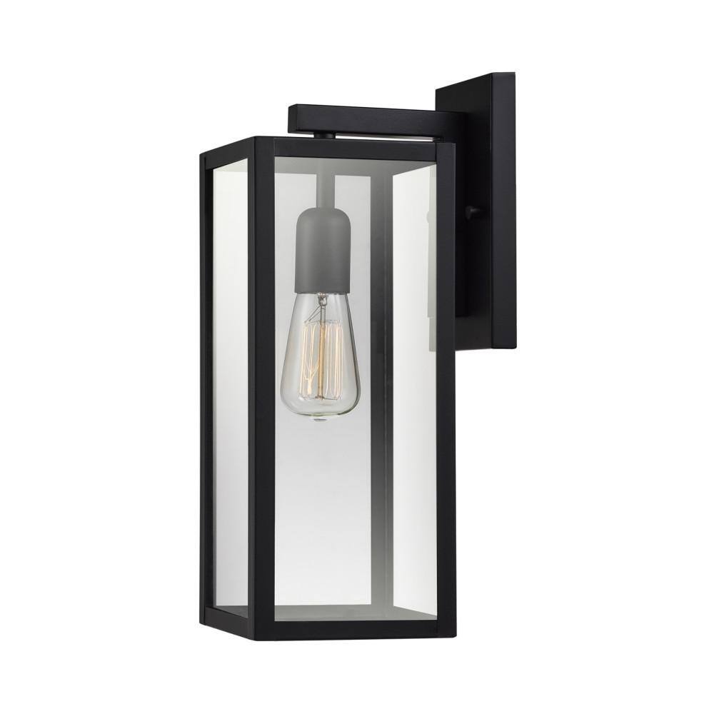 Globe Electric Hurley Black Modern IndoorOutdoor 1-Light Wall Sconce 44314