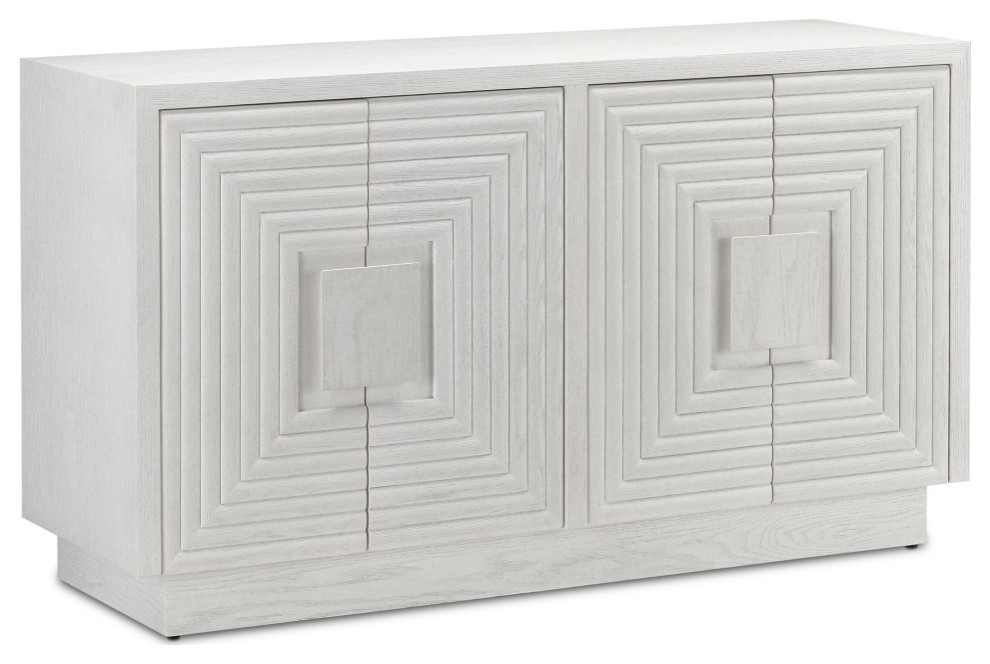 Morombe White Cabinet   Transitional   Accent Chests And Cabinets   by Currey  ampCompany  Inc.  Houzz