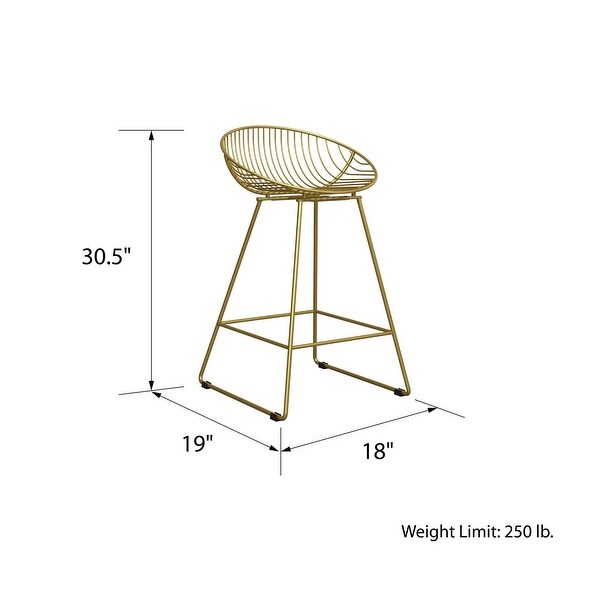 Ellis Wire Counter Stool， White