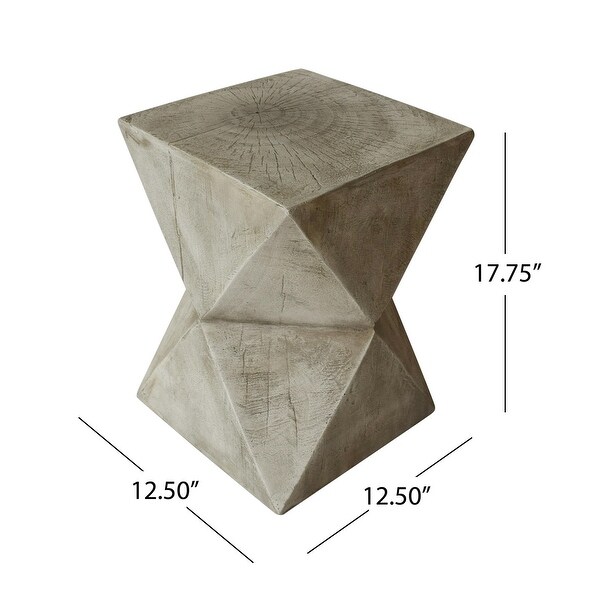 Lux Outdoor Weight Concrete Side Table，Light Gray