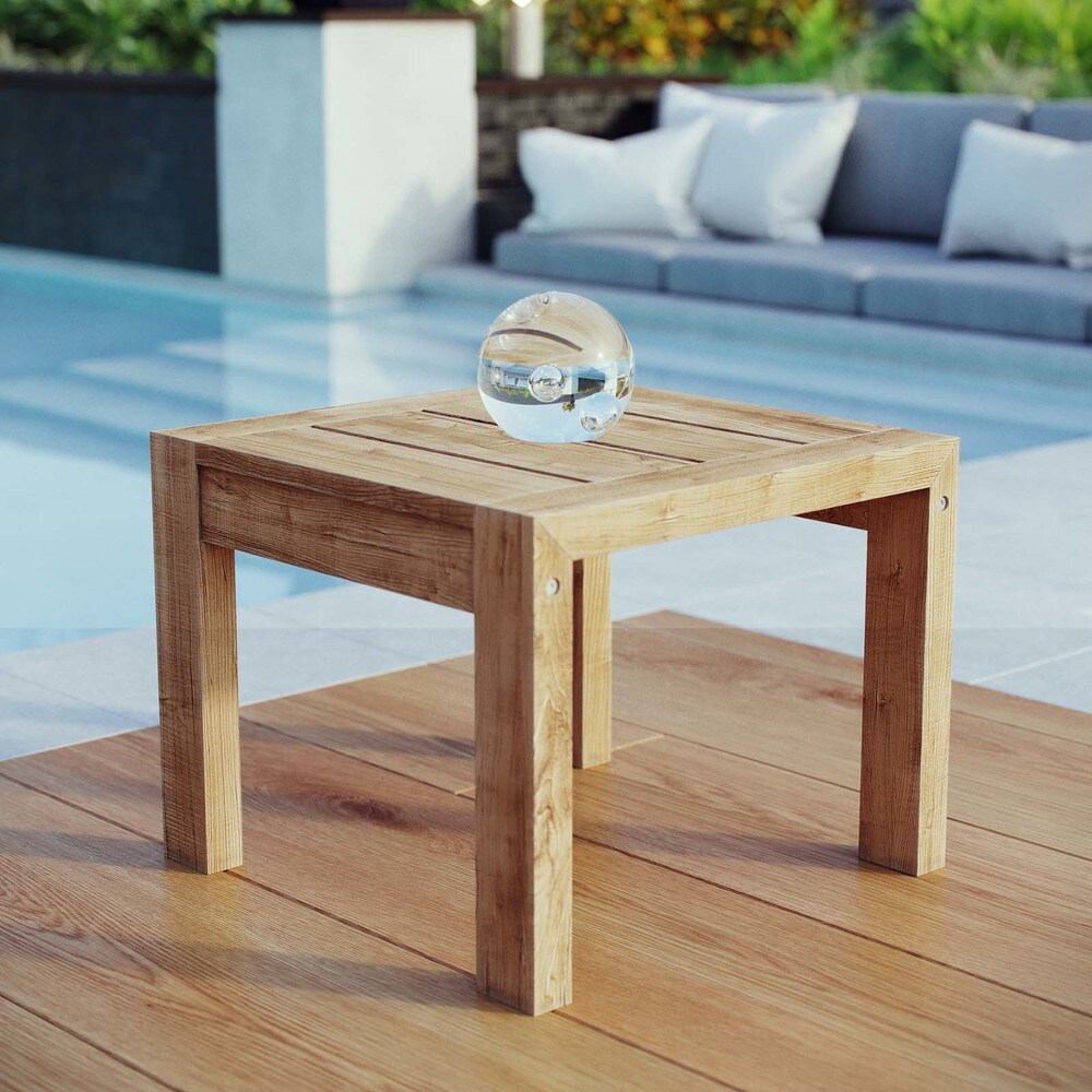 Havenside Home Pocasset Distressed Teak Side Table