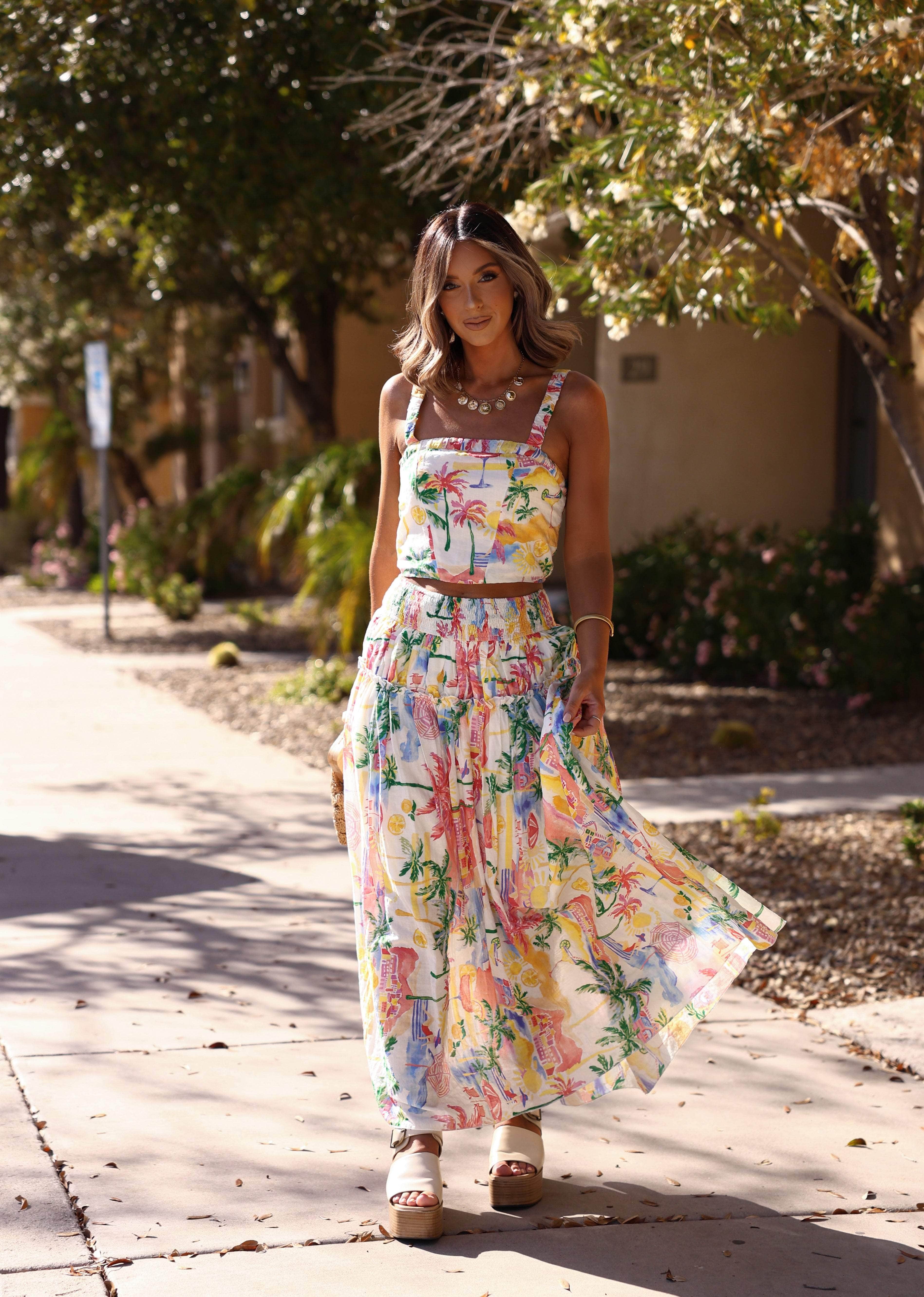 Painted Palms Skirt