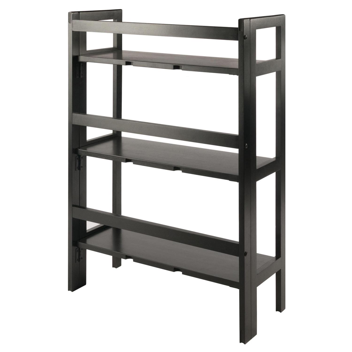 Winsome Wood Terry 3Tier Foldable Shelf Stackable Black Finish  Crowdfused