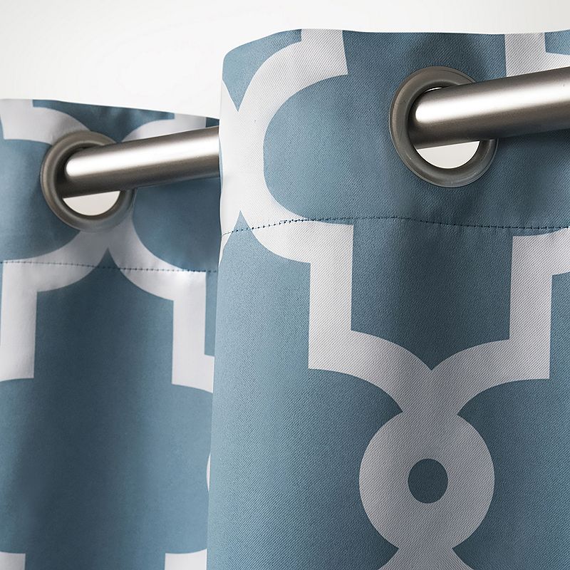 Exclusive Home 2-pack Ironwork Sateen Woven Blackout Window Curtains