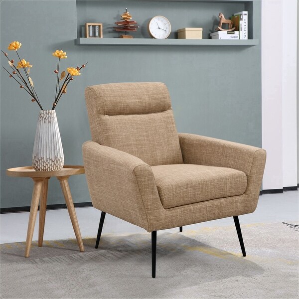 Mid Century Modern Upholstered Fabric Accent Chair