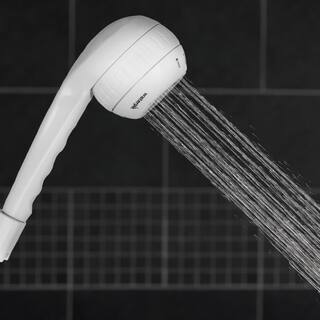 Waterpik 4-Spray 3.3 in. Single Wall Mount Handheld Shower Head in White SM-451