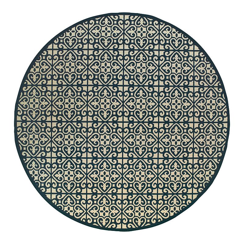 StyleHaven Mainland Ornate Tiles Indoor Outdoor Rug