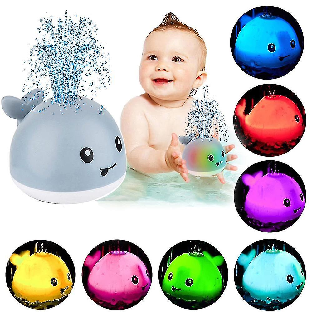 Baby Bath Toys Whale Automatic Spray Water Bath Toy With Led Light Induction Sprinkler Bathtub Shower Toy