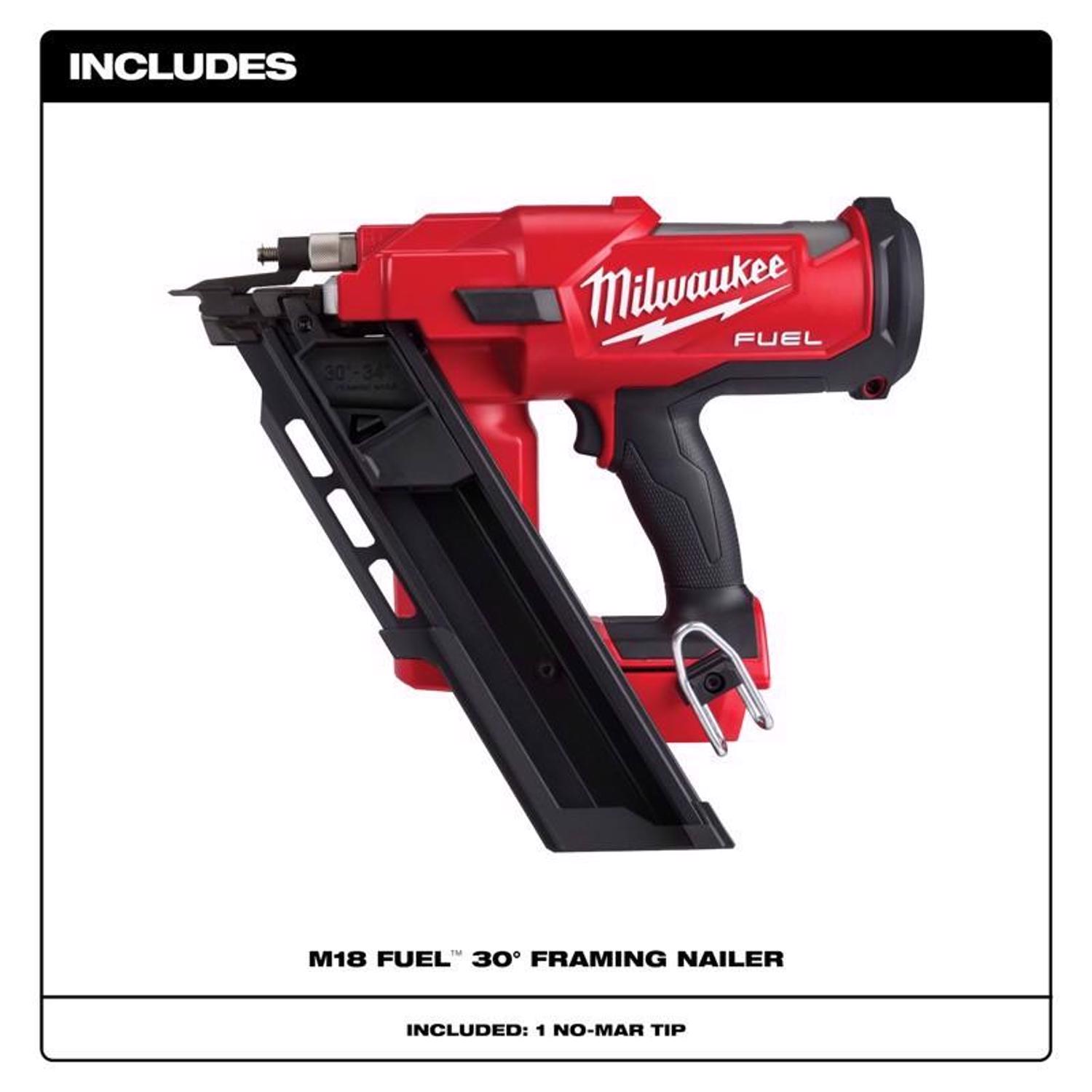 MW M18 FUEL 18 Volt Brushless 30 deg Framing Nailer