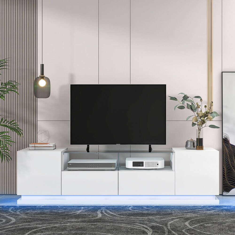 High Gloss TV Stand Cabinet for TVs Up to 70\