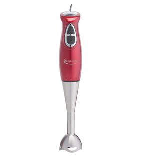 Betty Crocker 2-Speed Red Hand with Mixing Beaker and Lid Immersion Blender BC-3302CMR