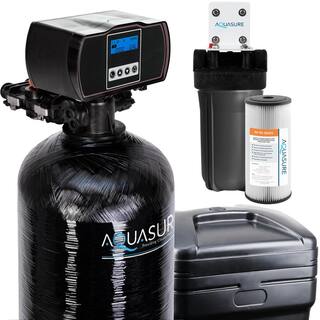 AQUASURE Harmony 48000 Grain Fine Mesh Water Softener with Pleated Sediment Pre-Filter AS-HS48FMP