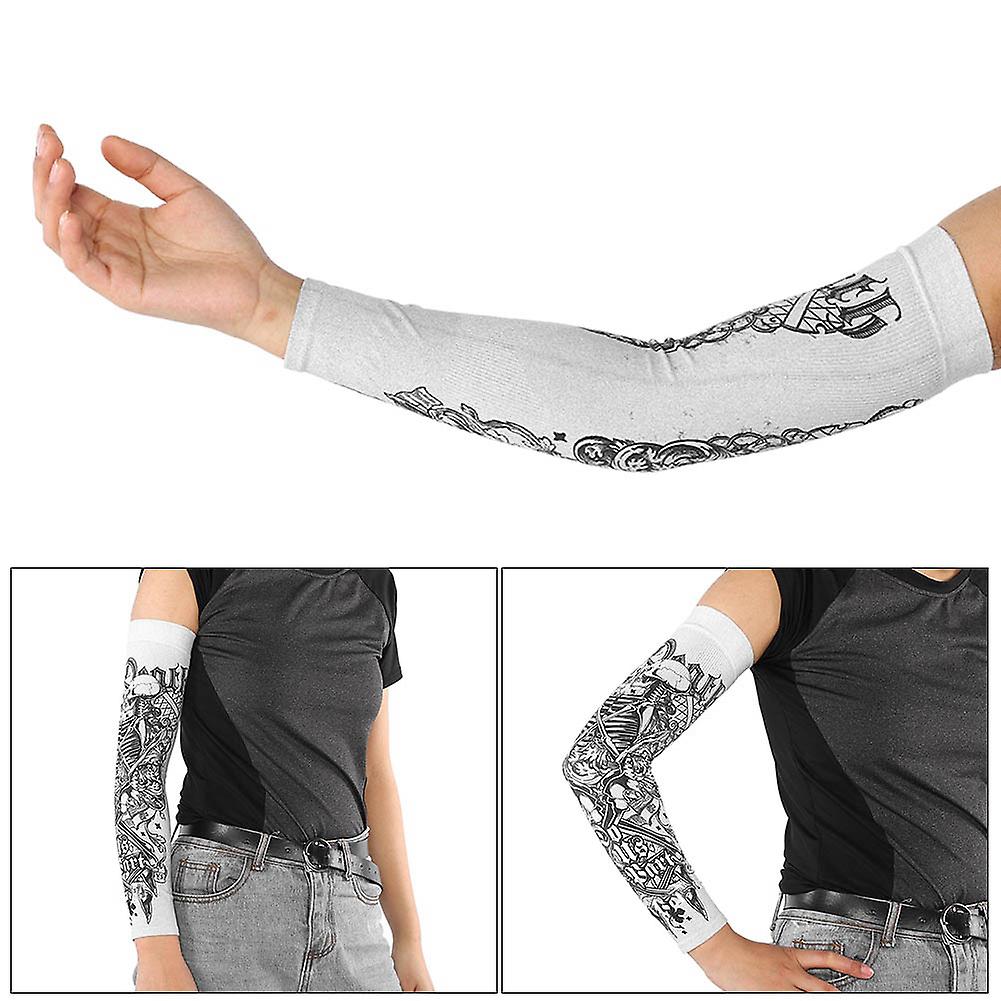 1 Pairs Arm Sleeves For Sun Protection， Cooling Sleeves Uv Sleeve Sports Half Finger Sleeves With Thumb Hole For Cycling， Fishing， Hiking， Driving[f]