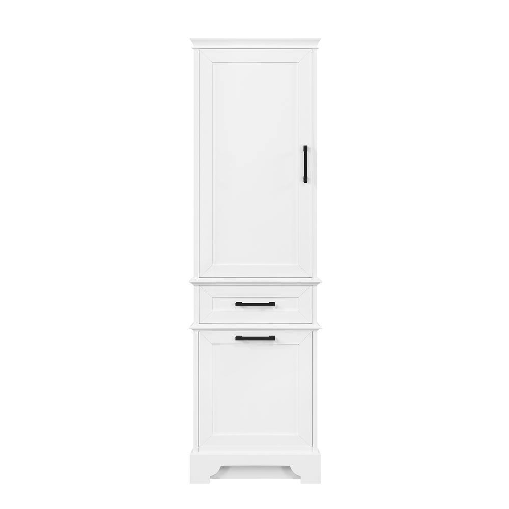 Home Decorators Collection Cherrydale 20 in. W x 18 in. D x 72 in. H White Linen Cabinet Cherrydale LC-W