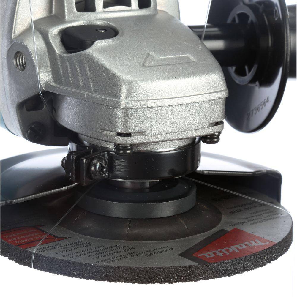 Makita 7.5 Amp Corded 4.5 in. Easy Wheel Change Compact Angle Grinder with bonus 4.5 in. 8 Turbo Segment Diamond Cup Wheel 9557NB-A-96403