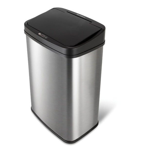 13-Gallon Stainless Steel Kitchen Trash Can with Motion Sensor Lid