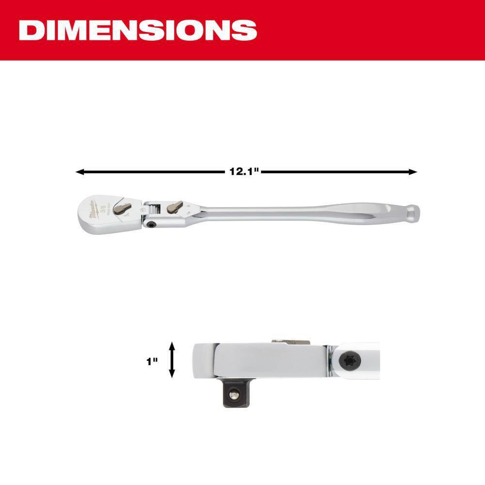 MW 38 in. Drive 12 in. Flex Head Ratchet 48-22-9041