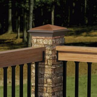 ProWood 8-14 in. x 8-14 in. x 3-12 ft. Beige Stacked Stone Postcover 163402