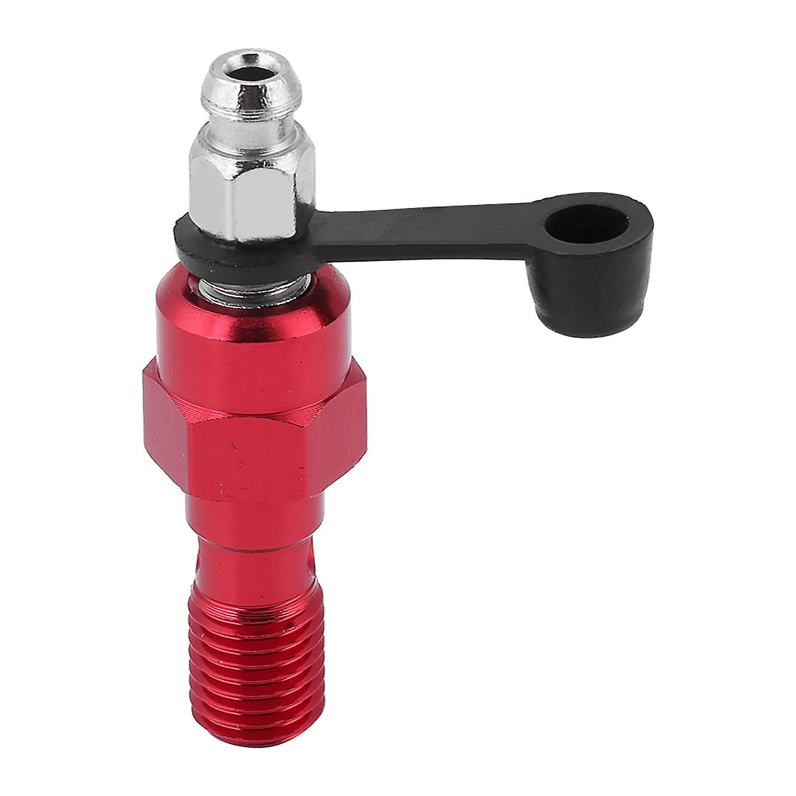 M10x1.25mm Motorcycle Brake Master Cylinder Caliper Bleed Screw Nipple Banjo Bolt   Dust Cap Red