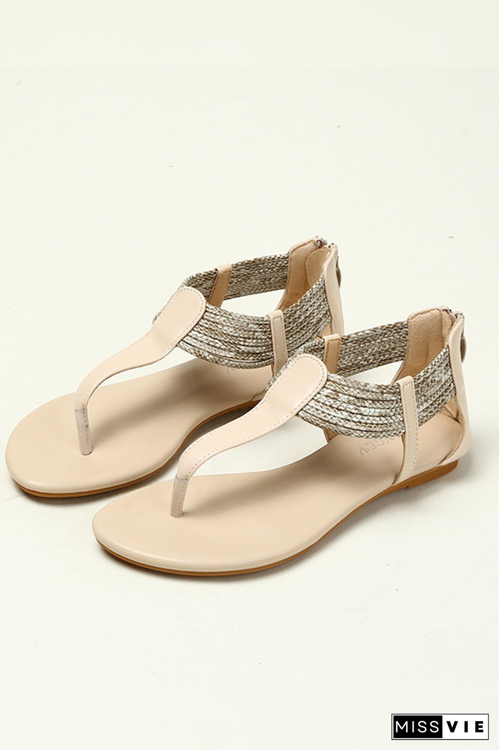 Weave Straps Flat Sandals