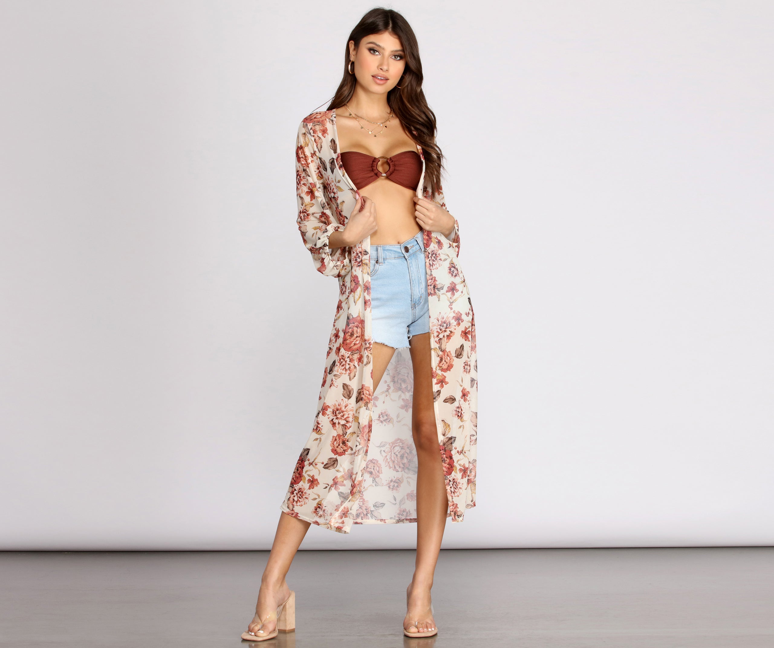 Fresh And Floral Mesh Duster