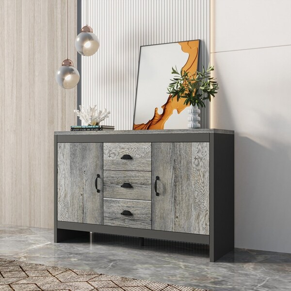 45-inch Wood Sideboard with 3 Drawers