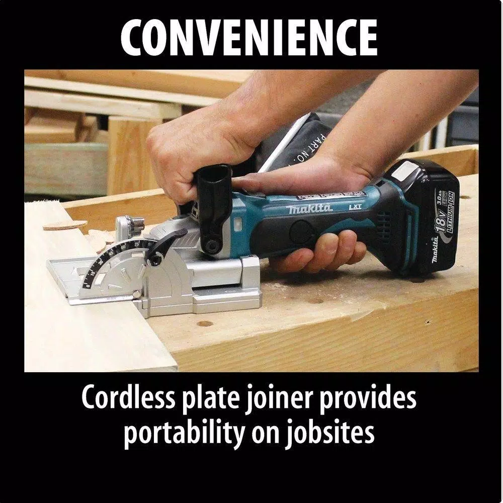 Makita 18-Volt LXT Lithium-Ion 0.75 in. Cordless Plate Joiner (Tool-Only) and#8211; XDC Depot