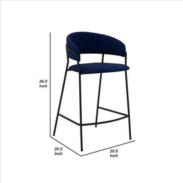 26 Inch Leatherette Seat Counter Height Barstool