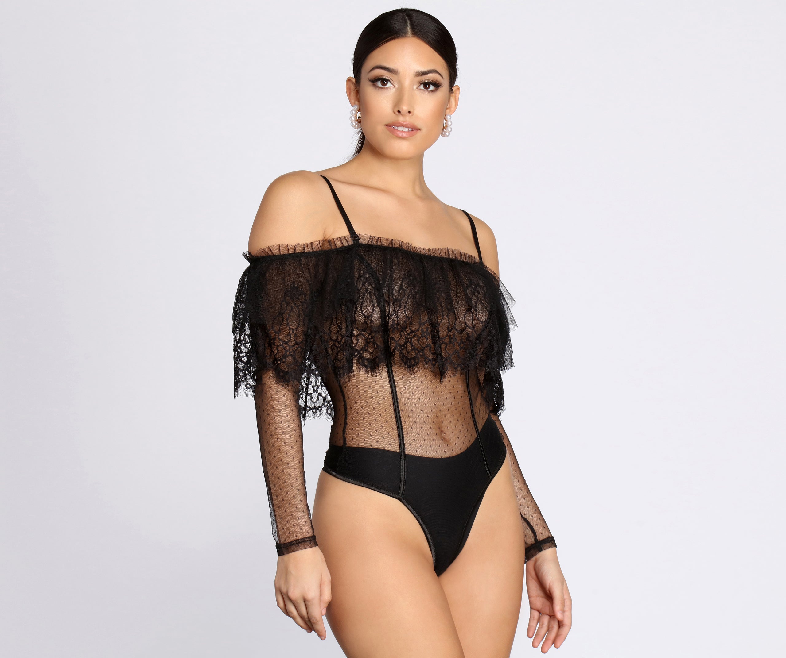 Chic Sheer Lace Bodysuit