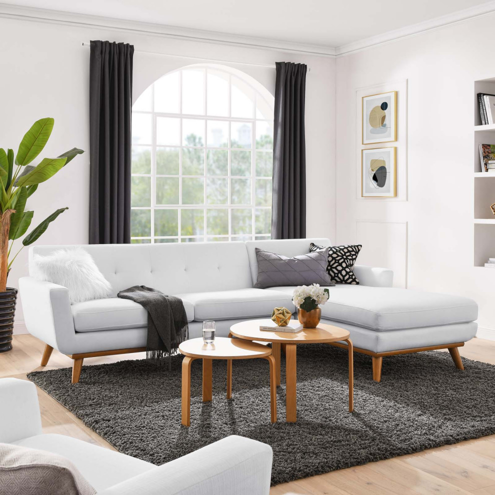 Sectional Sofa Set  Fabric  White  Modern  Living Lounge Hotel Lobby Hospitality   Modern   Sectional Sofas   by House Bound  Houzz