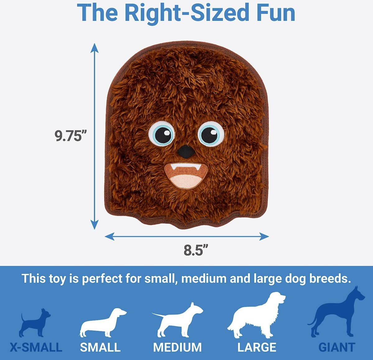 STAR WARS CHEWBACCA Flat Plush Squeaky Dog Toy