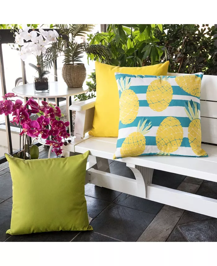 Homey Cozy Pineapple Stripe Outdoor Pillow