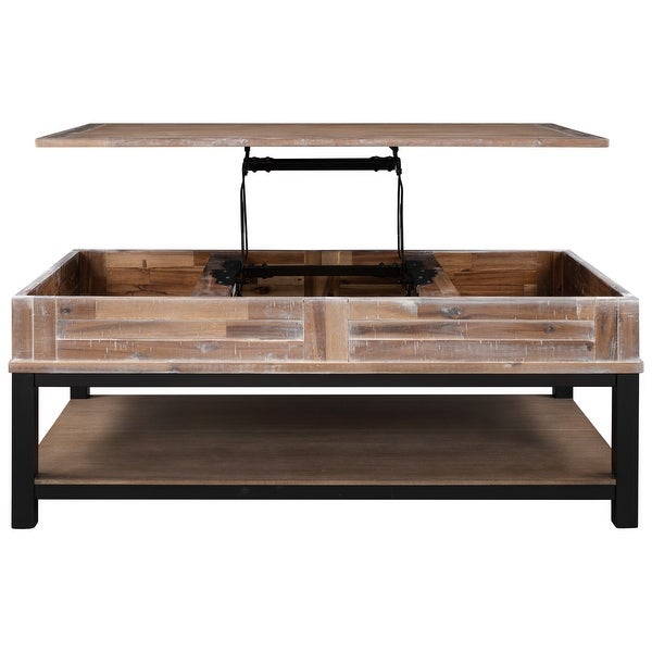 Lift Top Coffee Table with Inner Storage Space