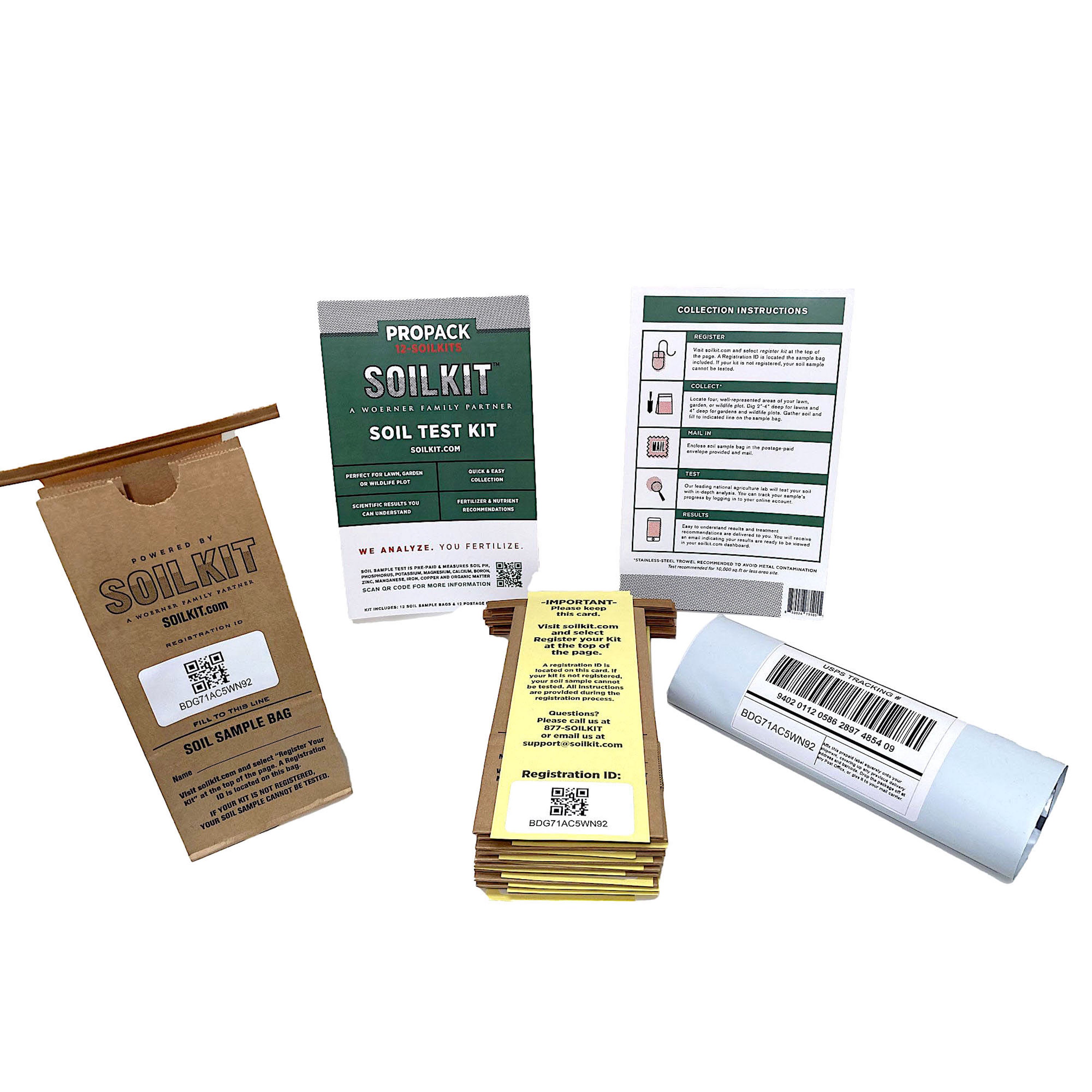 SoilKit Lab Based Soil Test Kit Pro Pack, 12 ct