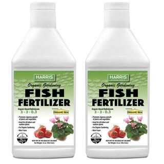 Harris 64 oz. Organic Gardening Liquid Fish Fertilizer and Plant Food (2-Pack) 2FISH-32