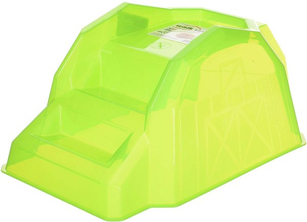 JW Pet Walk Up Barn Small Animal Hideout， Color Varies