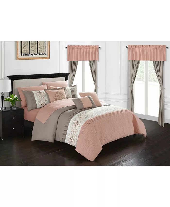 Chic Home Emily 20 Piece Queen Bed In a Bag Comforter Set