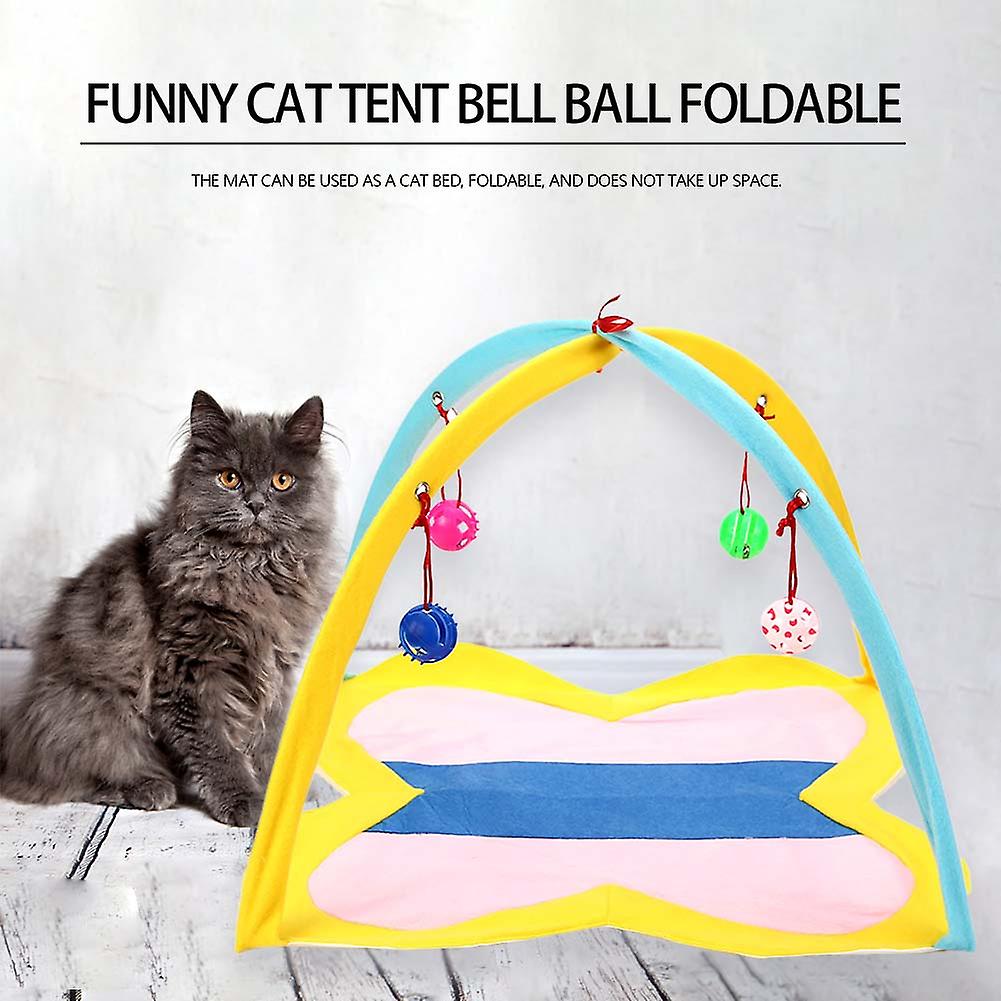 Portable hanging toys cat tent