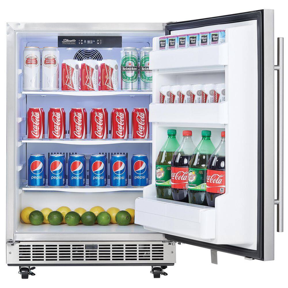 Silhouette Professional 5.5 cu. ft. Outdoor Rated Mini Fridge in Stainless Steel DAR055D1BSSPRO