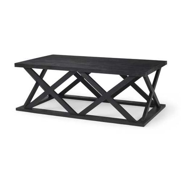 Forsey Black Rectangular Coffee Table