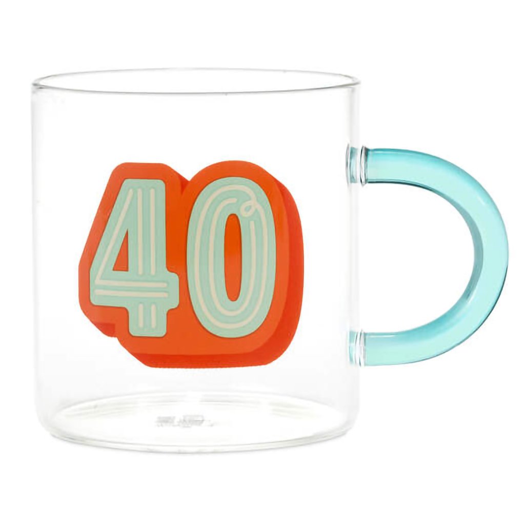 Hallmark  Glass 40th Birthday Mug, 17.5 oz.