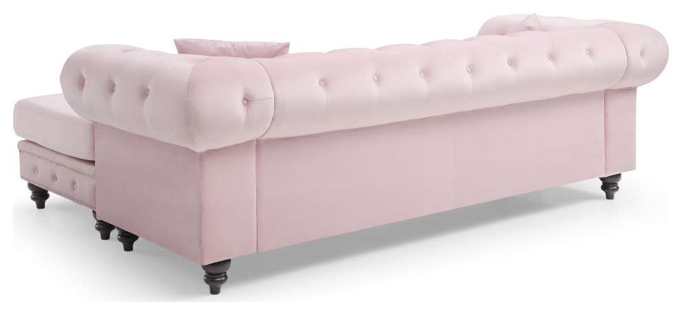 Nola Sofa Chaise   Eclectic   Sectional Sofas   by Glory Furniture  Houzz