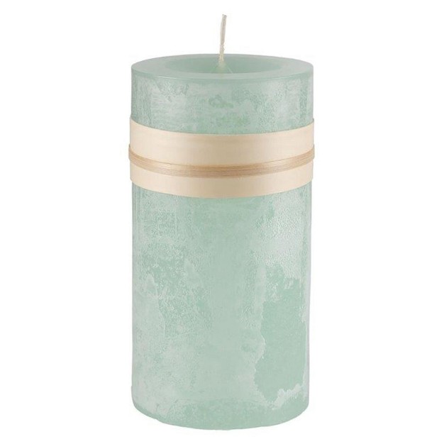 Aqua Green Traditional Cylindrical Pillar Candle