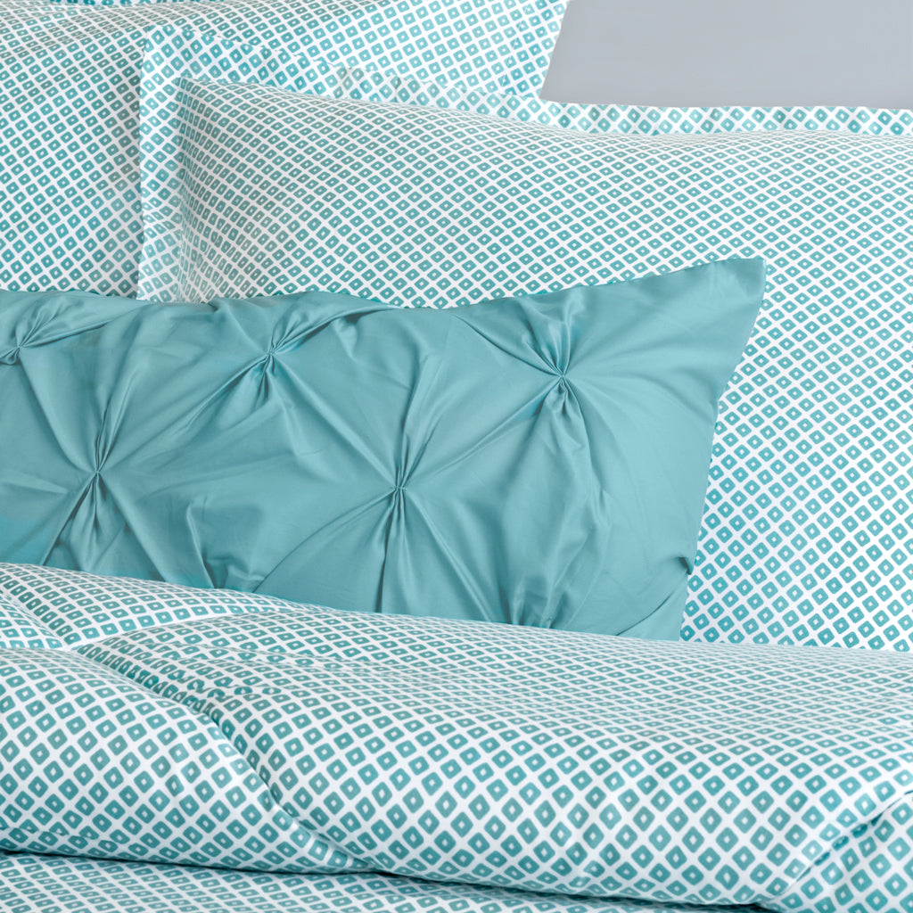 Edie Turquoise Flange Sham Pair