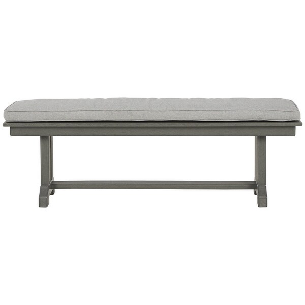 Signature Design by Ashley Visola Outdoor Poly All Weather Bench with Cushion