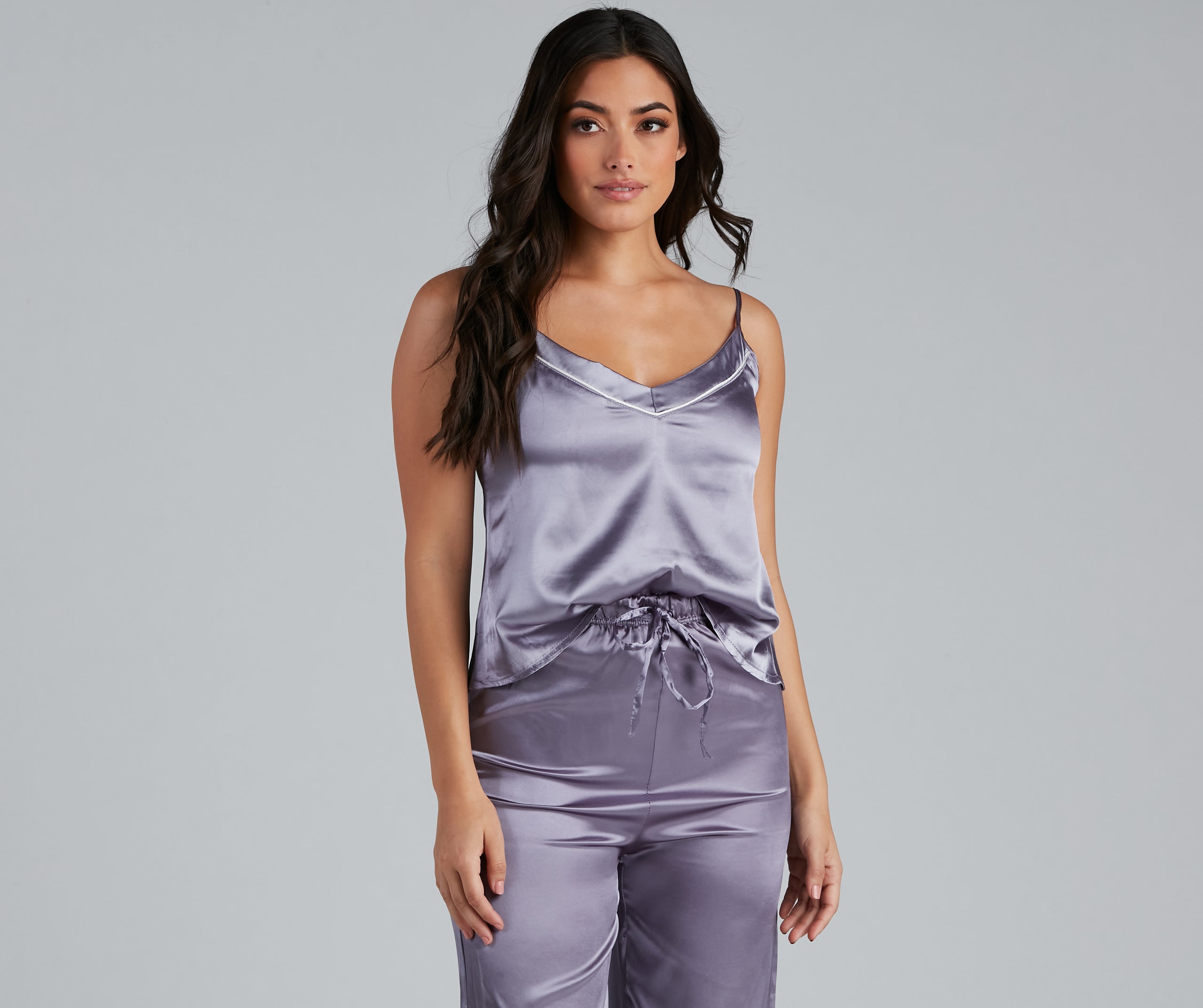 Luxe Life Satin PJ Cami And Pants Set