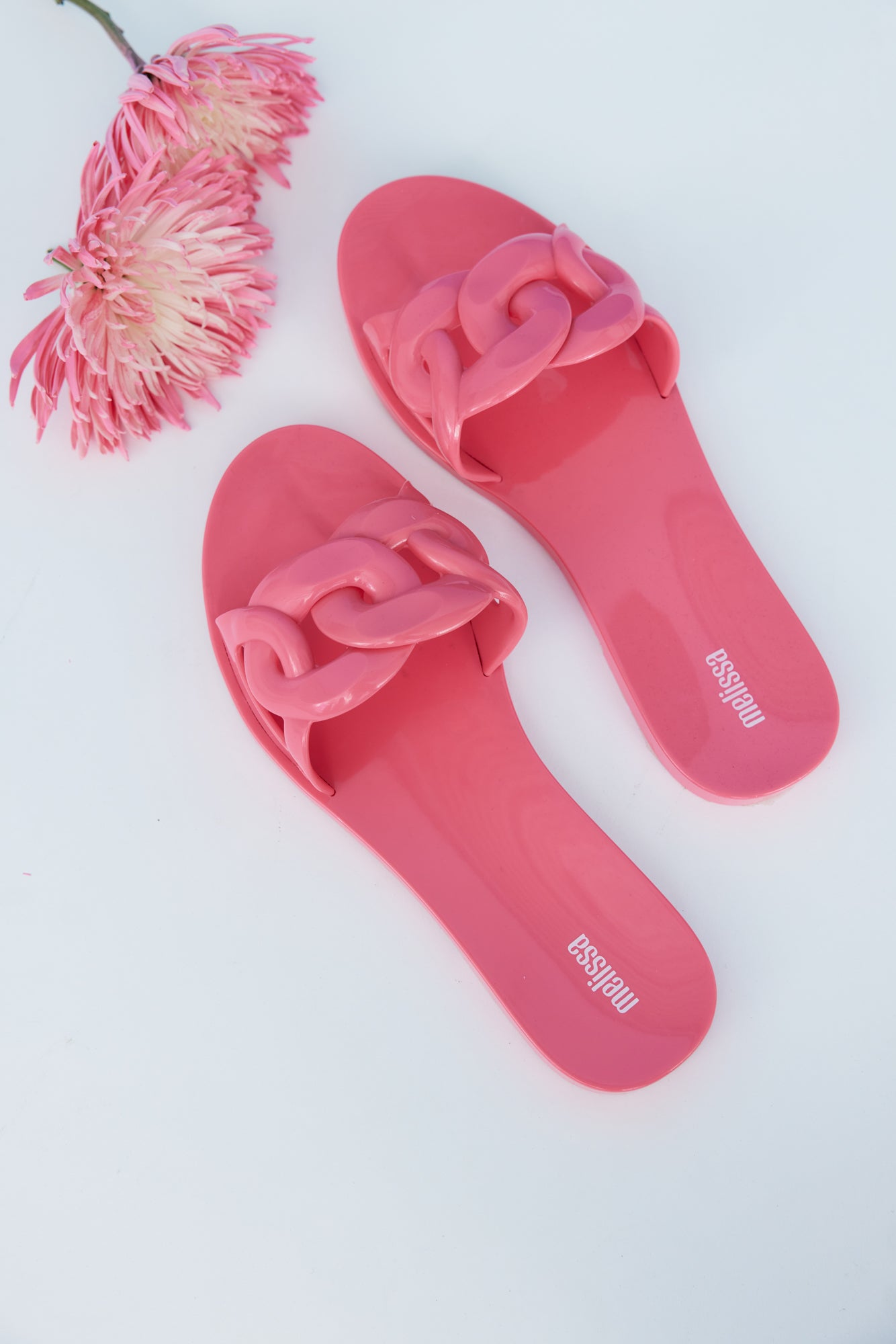 MELISSA Jelly Chain Slides Pink